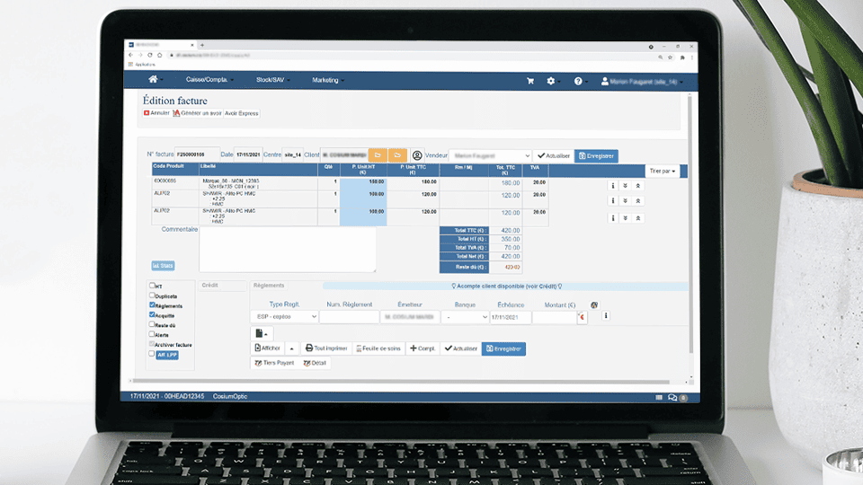 Logiciel optique cosium intégrant la relance et fidélité zerosix